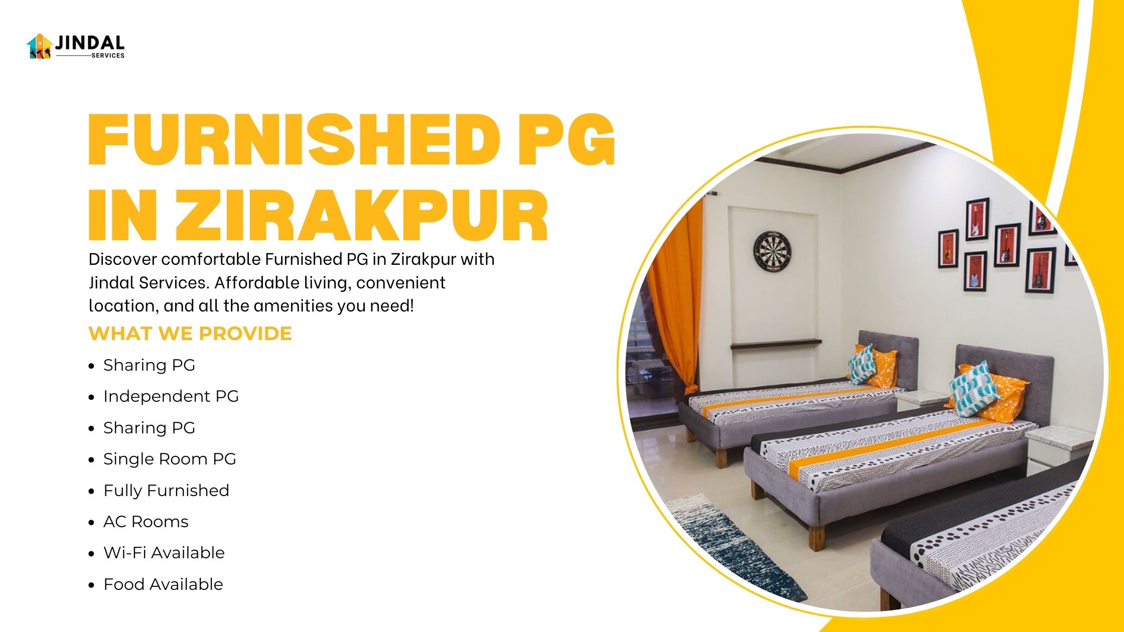 Furnished PG in Zirakpur