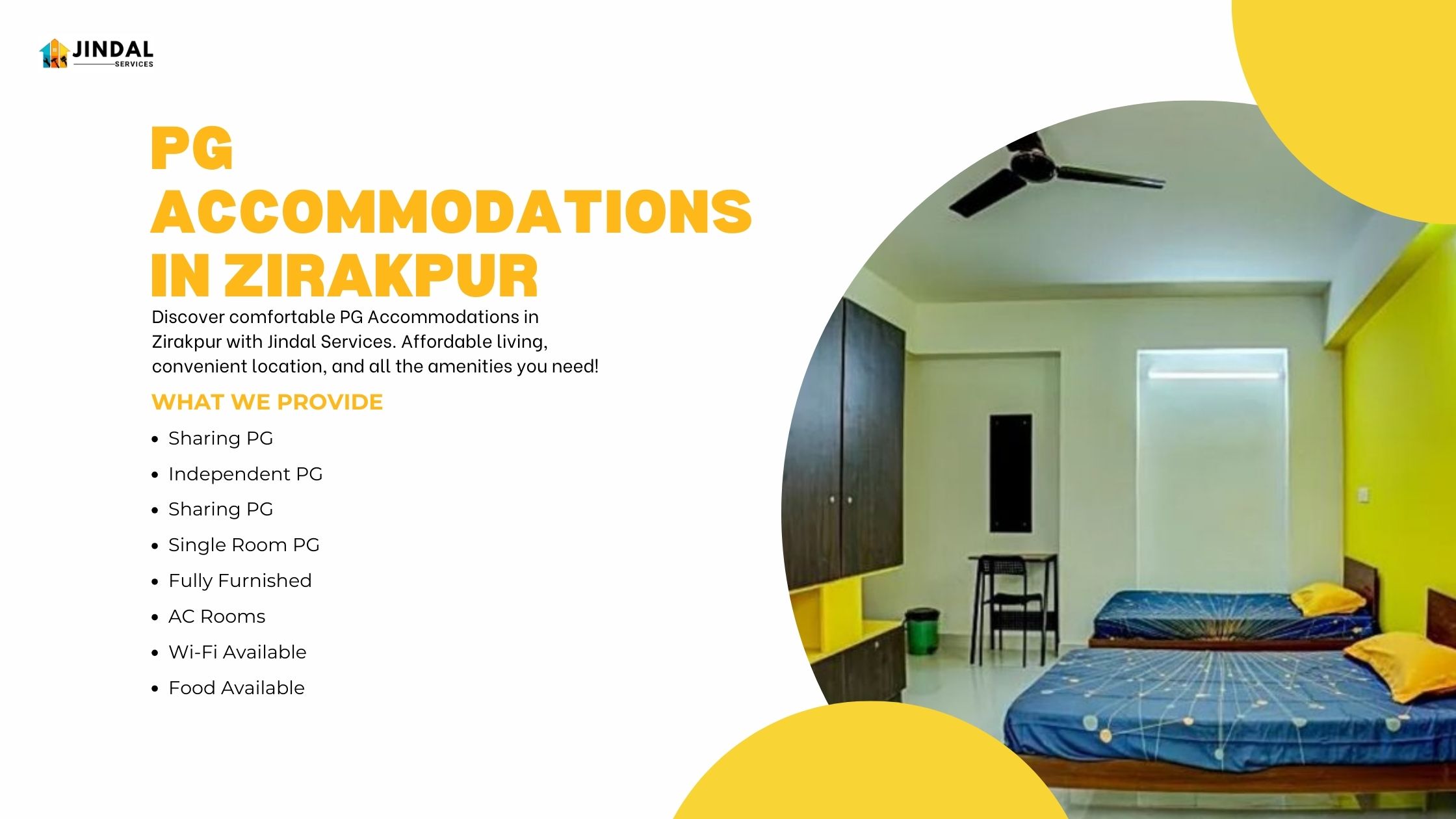 PG Accommodations in Zirakpur
